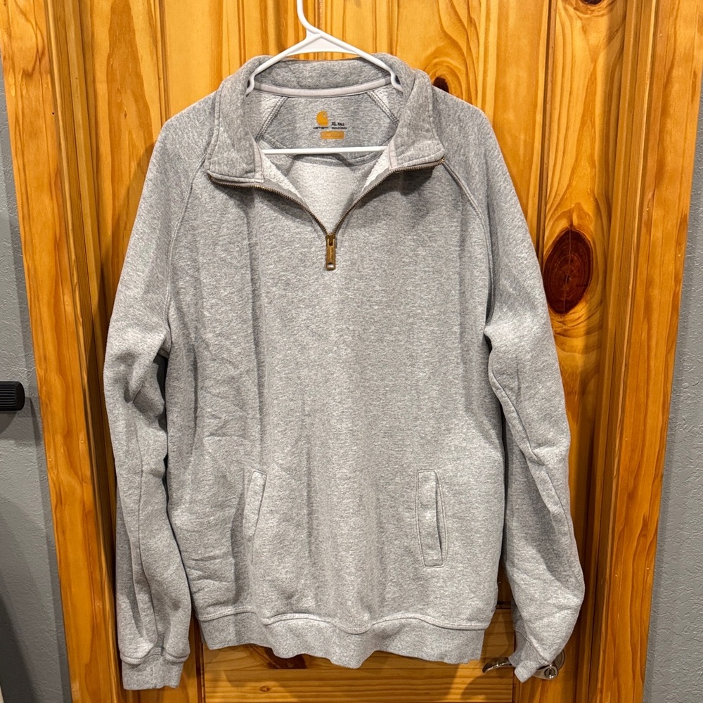 Carhartt Light Gray Zip-Up Sweater